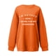 thumbnail image 3 of Gibobby Sudadera oversize mujer Sudadera de manga larga con estampado gráfico de letras y cuello redondo para mujer(Naranja,G), 3 of 4