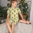 thumbnail image 4 of Balery Yellow Corn Conjunto de Pijama Infantil de Manga Corta con Estampado – Ropa de Dormir de Algodón Suave-Small, 4 of 6