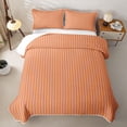 thumbnail image 2 of Castle Fairy Mid Century Vertical Stripe Twin Quilt Set 2 Pieces,Vintage Linear Texture Twin Coverlet Set,Pink Soft Pink,1 Bedspread and 1 Pillowcase, 2 of 7