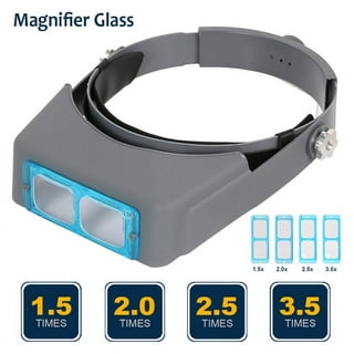Magnifying Glass Lens LED Light Visor Head Loupe Jeweler Craft