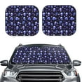 thumbnail image 2 of Rateoe Skull flower leaf purple Pattern 2 Piece Car Windshield Sun Shade Foldable | Front Windshield Shade for Sun, Heat and UV Rays | Sunshade for Car Front Window-Large, 2 of 6