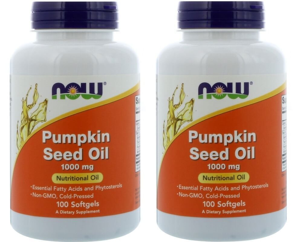 Now Foods Pumpkin Seed Oil, 1000 mg, 100 Softgels 2 Packs