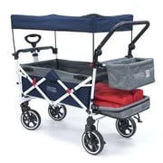 Push and Pull Titanium Stroller Wagon by Creative Outdoor Navy Blue