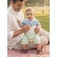 thumbnail image 5 of BemeyourBBs Newborn Baby Boys Golf Outfits Rompers Golf Embroidered Turn Down Collar Button Short Sleeve Bodysuits Jumpsuits Infant Summer Clothes, 5 of 9