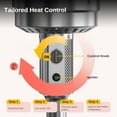 thumbnail image 5 of EAST OAK Anti-rust 50,000 BTU Patio Heater for Outdoor Use With Double-Layer Stainless Steel Burner, Table Design and Wheels, Propane Patio Heater for Home and Commercial, Stainless Steel, 5 of 9