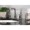 thumbnail image 3 of Kingston Brass KS142RKXPN Webb Widespread Bathroom Faucet with Knurled Handle and Push Pop-Up Drain, Polished Nickel, 3 of 8