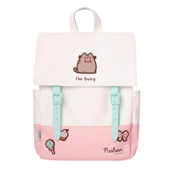 Mochila Grupo Erik Official Pusheen Kawaii Rosa 30x38x11cm