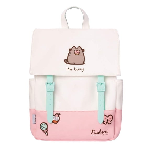 Mochila Grupo Erik Official Pusheen Kawaii Rosa 30x38x11cm
