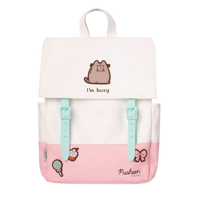 Mochila Grupo Erik Official Pusheen Kawaii Rosa 30x38x11cm