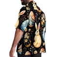 thumbnail image 3 of Easter Men's Short Sleeve Hawaiian Poplin Shirt - Casual Printed Button Down Summer Beach Shirt for Men, 3 of 6
