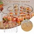 thumbnail image 4 of Shoreew Stainless Steel Air Fryer Rack Vertical Rotisserie Skewer Stand Universal Air Fryer Grill Insert Air Fryer Accessories, 4 of 6