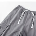 thumbnail image 3 of Men's Shorts with Elastic Waist Men's Pirnt Cotton Drawstring Elastic Button Zipper Shorts Workwear Outdoor Hiking Leisure Pants Breathable Skin-Friendly Mens Shorts Casual on Clearance, 3 of 5