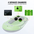 thumbnail image 4 of VEVOR Inflatable Boat, 2-Person Inflatable Fishing Boat, Strong PVC Portable Boat Raft Kayak, Includes 45.6 in Aluminum Oars, High-Output Pump and Fishing Rod Holders, 500 lb Capacity for Adults, Kids, 4 of 9