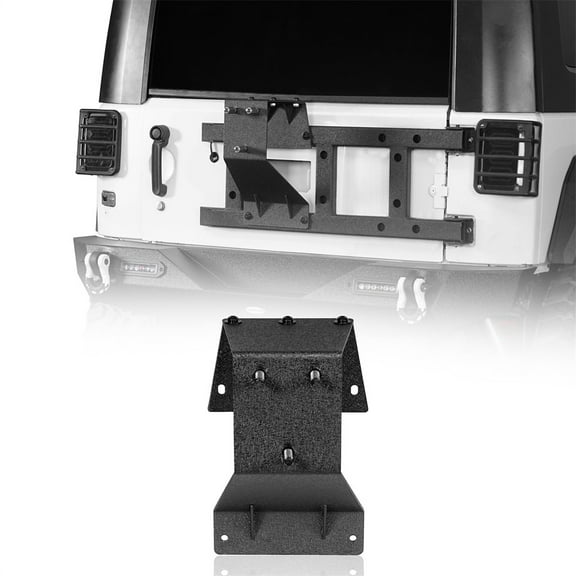 Hooke Road Tailgate Spare Tire Carrier Mount Holder Rack For 2007-2018 Jeep Wrangler JK