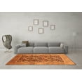 thumbnail image 3 of Ahgly Company Indoor Square Oriental Orange Industrial Area Rugs, 8' Square, 3 of 4