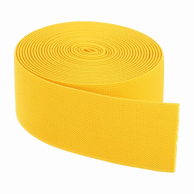 Bandas elásticas para coser de 2 pulgadas x 5 yardas, carrete de elástico amarillo