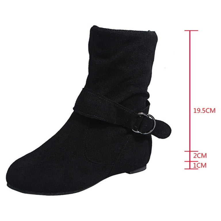 Tawop Thursday Boots Women,Retro Vintage Plain Buckle Zipper Tawop Thursday Boots Women,Retro Vintage Plain Buckle Zipper