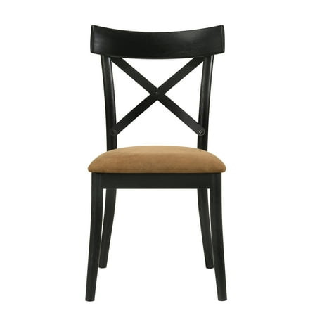 Newboti Furniture Brown and Black Side Chair (Set of 2) 62412
