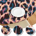 thumbnail image 4 of Leopard Print Pattern Round Fitted Tablecloth with Elastic Edge,Dining Table Cover Waterproof,Outdoor Round Tablecloth for Camping,Dining,Indoor and Outdoor, 4 of 7