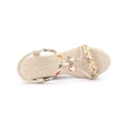 thumbnail image 5 of BLISSFUL STEP Women's Shoes Slingback Bohemia Rhinestone Open Toe Platform Heel Wedge Sandals Beige 8, 5 of 7