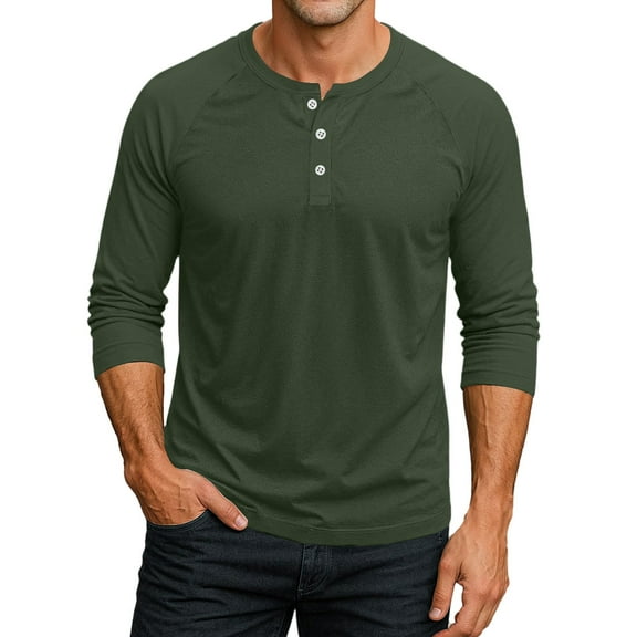 Homozy Summer Tee Shirts for Men Crewneck 3/4 Sleeve Mens T Shirt Casual Solid Color Tee for Men Big and Tall