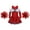 Red, variant on Alvivi Kids Girls Cheer Leader Costume Long Sleeve Off Shoulder Sequin Leotard Dress with Flower Balls Set Royal Blue 14
