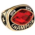 thumbnail image 2 of Express Medals Champion Rouge MVP Bague Trophée All Star Tailles 6 à 15 avec Présentoir de Récompense et Chaîne Style Balle 12, 2 of 4
