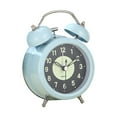 thumbnail image 2 of Reloj despertador analógico con campanas gemelas, temporizador clásico, despertador fuerte, reloj pequeño silencioso para oficina, personas mayores, Azul, 2 of 8