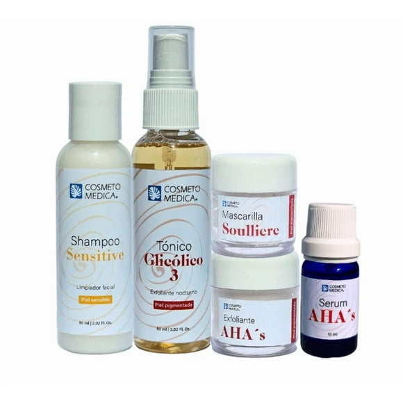 Set 5 Piezas De Viaje Limpieza Facial Pieles Pigmentadas