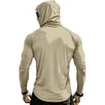 thumbnail image 5 of Inglocry UPF 50+ Sun Protection Hoodie Men with Mask Quick Dry Long Sleeve Fishing Hiking Shirts UV Rash Guard Lightweight 2026 Khaki M, 5 of 9