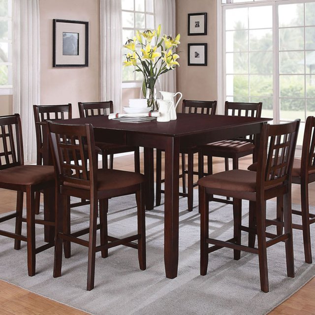 ACME Adalia Counter Height Table, Walnut - Walmart.com