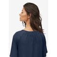 thumbnail image 2 of Ellos Women's V-Neck Tie-Front Blouse Shirt, 2 of 5