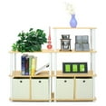 thumbnail image 4 of Pemberly Row Wood 3-Tier Storage Rack Shelving Unit w/Bins in Beech/Natural, 4 of 5