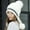 White, variant on FUNUONY BIG Sale!! Women Winter Beanie Hat Circle Scarf Set Pompoms Peruvian Ski Snow Ear Flaps Sherpa Knit Hats Fleece Lined Keep Winter with Hair Hemming Knitted Warm Baseball Caps White One Size