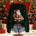 thumbnail image 2 of Gkeoshab Womens Christmas Sweatshirt Women's Printed Crewneck Pullover Sweater, Fashion Graphic Long Sleeve Knit Top Designed for Making a Style Statement in Casual Social Settings and Outings, 2 of 6