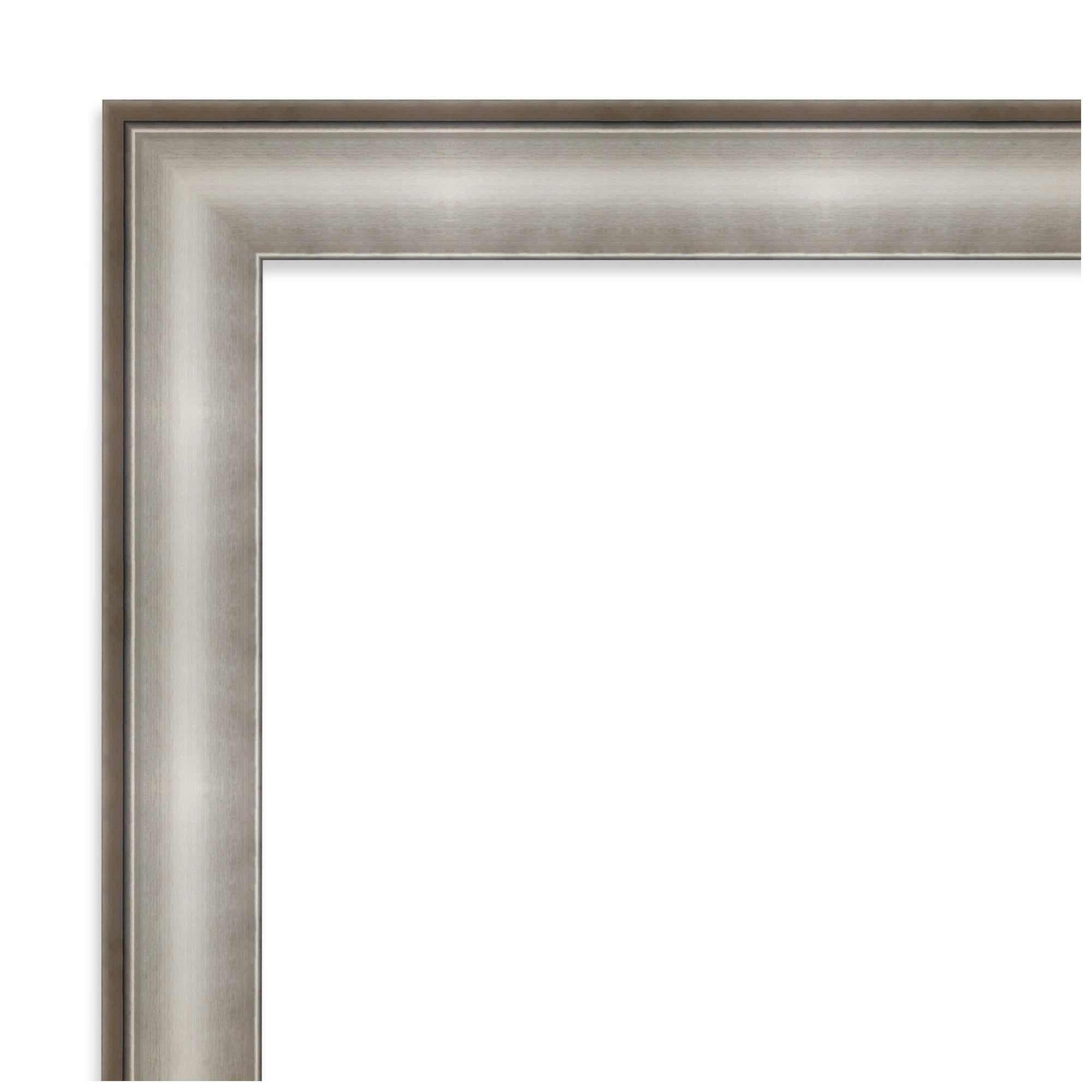 Amanti Art Grey Cork Board Framed Imperial Silver Bulletin Board 41 in. x 29 in.