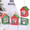 thumbnail image 3 of Casa de multicolor Colgante de árbol de Navidad Regalos ños Decoraciones navideñas para el Festival de año en interiores SM SunniMix Casa luminosa, 3 of 7