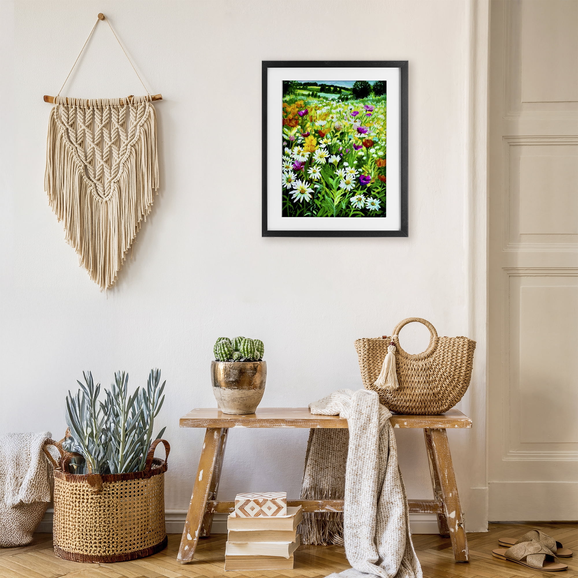 Stupell Industries Hillside Fusion Meadow Black Framed Print Under Glass, design by Lee Ann Zirbes