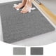 thumbnail image 1 of Alfombra de baño gruesa, suave y absorbente de microfibra | Base antideslizante de goma | Secado rápido | Lavable a máquina | Alfombrilla para baño | 40x60 cm | Negro o gris | Pelo de 1.18 in, 1 of 7