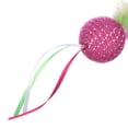 thumbnail image 3 of Multipet Mesh Feather Ball Cat Toy, Fushia, 3 of 5
