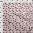 thumbnail image 3 of oneOone Viscose Jersey Pink Salmon Fabric Eye Print Quilting Supplies Print Sewing Fabric By The Yard 60 Inch Wide, 3 of 5