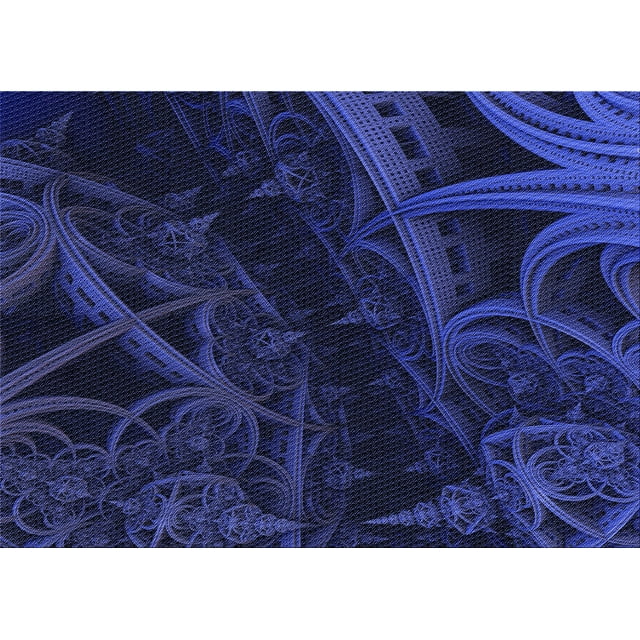 Ahgly Company Tapis d'Intérieur Lavables en Machine, Rectangle Bleu Nuit, 7' x 10'