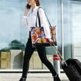 thumbnail image 5 of FORMRS Canvas Laptop Tote Bag for Women with 15.6" Computer Compartments Shoulder Handbag, Colorful Flowers Pattern, 5 of 7