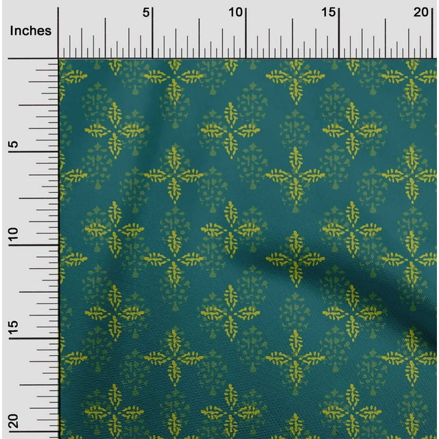 oneOone Silk Tabby Fabric Floral Block Decor Fabric Printed BTY 42 Inch Wide