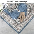 thumbnail image 6 of HOMERRY Area Rug 9' x 12' Vintage Distressed Medallion Floral Area Rug for Living Room Washable Soft Indoor Floor Carpet, Blue, 6 of 7
