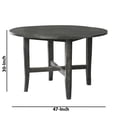 thumbnail image 4 of Benjara 47" Farmhouse Style Round Wooden Dining Table- Rustic Gray, 4 of 8