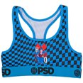 thumbnail image 1 of Harley Quinn Checkers Microfiber Blend PSD Sports Bra-XLarge, 1 of 2