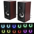 thumbnail image 6 of Wooden 2.0 Multi-media Desktop Mini Speaker with Breathing Lights USB Laptop Speakers, 6 of 8