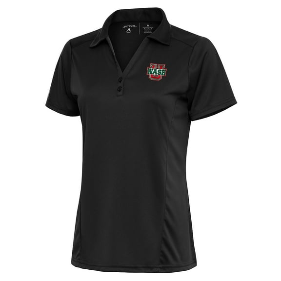 Women's Antigua Charcoal WashU Tribute Polo