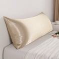 thumbnail image 5 of Ntbay Ultra Soft Satin Long Body Pillowcase with Envelope Closure, Cooling and Smooth Body Pillow Cover for Hair and Skin, 20" x 54", Taupe, 5 of 5
